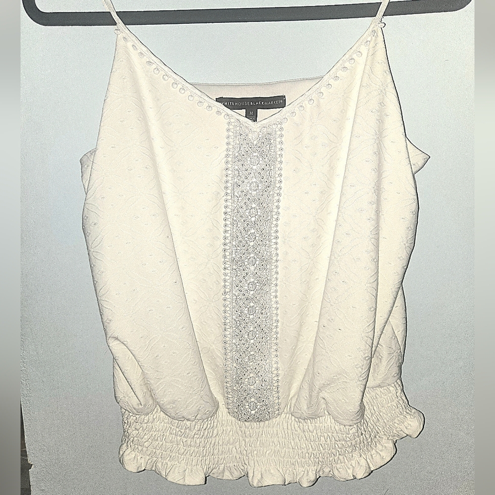 White House Black Market white Cami Sz l